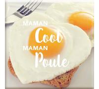 DRAEGER PARIS 1886 - Magnete magnetico mamma fredda, mamma gallina - idea regalo per mamme - Decorativo e pratico per frigorifero - Dimensioni: 6,5 x 6,5 cm - Buon umore quotidiano