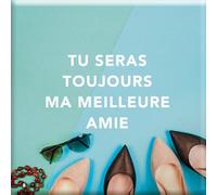 DRAEGER PARIS 1886 - Magnete magnetico migliore amico 6,5 x 6,5 cm - Messaggio Sincero per le amiche - Decorazione Frigorifero o Lavagna - Design elegante e sentimentale