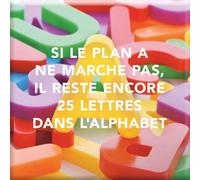 DRAEGER PARIS 1886 - Magnete magnetico motivante - Citazione Ispirante Se il piano non funziona - Decorativo Frigorifero e Lavagna - Promemoria positiva - Dimensioni 6,5 x 6,5 cm