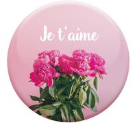 DRAEGER PARIS 1886 - Magnete magnetico quadrato "Je t'aime" - Regalo d'amore elegante - Accessorio decorativo per frigorifero - Dimensioni 6,5 x 6,5 cm - Idea regalo originale per famiglia e amici