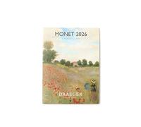 DRAEGER PARIS 1886 - Piccolo calendario da parete 13 x 18 cm 2026 - tema Monet - 12 mesi - carta FSC - illustrazioni staccabili
