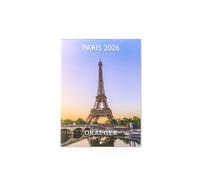 DRAEGER PARIS 1886 - Piccolo calendario da parete 13 x 18 cm 2026 - tema Parigi - 12 mesi - carta FSC - illustrazioni staccabili