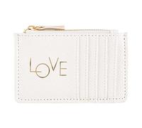 DRAEGER PARIS 1886 Porta Carte con Cerniera, Motivo: Love, Unisex-Adulti, Bianco, 12,5 x 8 cm