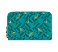 DRAEGER PARIS 1886 Portafoglio Donna-Verde Turchese Oro, 15 x 2,5 x 9,5 cm