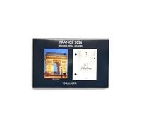 DRAEGER PARIS 1886 - Ricarica Agenda 16 x 10 cm 2026 - Tema Francia - 12 mesi - Carta FSC - Illustrazioni staccabili