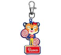 Draeger Paris - Portachiavi per bambini, in PVC morbido, 12x3,4cm, Plastica, Senza Gemme