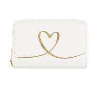 DRAEGER PARIS 1886 Portafoglio da Donna-Cuore Dorato-Bianco, 15 x 2,5 x 9,5 cm