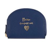 Draeger Paris - Portamonete - Bellissimo come un cuore, blu navy - poliuretano, Paleturchese, 12 x 9,5 x 2cm