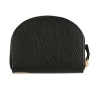 Draeger Paris - Portamonete con foglie dorate, colore: nero, Nero, 12 x 9,5 x 2cm