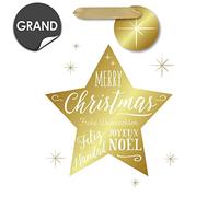 Draeger Paris - Sacchetto regalo grande formato stella con messaggio allegro N