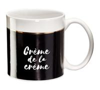 Draeger Paris - Tazza originale, tazza con messaggio, tazza da caffè/tè in porcellana, modello crema della crema, capacità 350 ml, dimensioni 8 x 8,5 cm