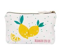 Draeger - Pochette in cotone per mamma in oro, con cerniera, organizer per trucchi, rossetti e matite, ideale come regalo di compleanno, tutte le occasioni