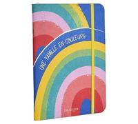 Draeger - Taccuino per appunti, formato A5, con motivo divertente e colorato, copertina con scritta in oro a caldo, chiusura elastica, carta certificata FSC®, 60 pagine a righe, formato A5