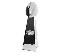 DRAFT NOW Trofeo Fantasy Football Trophy - 35,5 cm - Replica Trofeo Cromato per Campioni di Calcio Fantasy