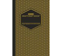 Draftcraft Book: Black & Gold Hexagon Pattern Notebook: College Ruled Notebook with Header Field, 6×9 Inch Luxury Black and Gold Geometric Journal for ... Meetings, and Professional Everyday Use