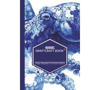 Draftcraft Book: Blue Octopus Illustration Notebook: Detailed Marine Art Design | College Ruled Lined Notebook with Header | 6×9 Writing Journal for Notes, Study, Journaling, and Creative Work