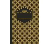 Draftcraft Book: Interlaced Gold Geometric Pattern Notebook: Luxury Black & Gold Design | College Ruled Lined Notebook with Header | 6×9 Writing Journal for Notes, Study, Work, and Daily Planning