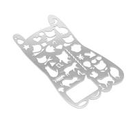 Drafting Stencil Ruler - 5.12 Inch Cat Stencil | Stainless Steel Planner Stencils - Hollow design stencils ruler for journaling, sketching, crafting, classroom, art projects for kids and adults