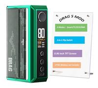 Drag 5 Mod | Originale 177W VOO|POO Drag 5 Box Mod 0.96 pollici TFT schermo accessorio per Uforce X Tank/Z Sub ohm Tank/TFV18 Tank No Battery (Solo Mod) (Verde)