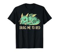 Drag Me To Bed Simpatico Drago assonnato Divertente EduEly Maglietta