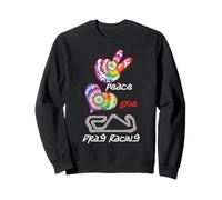 Drag Racing Auto da Corsa Ragazza Retro Tie Dye Pace Amore Trascinare Felpa