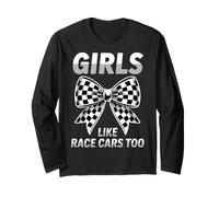 Drag Racing Girls Like Race Cars Troppo Divertente Auto da Corsa Maglia a Manica
