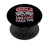 Drag Racing Girls Like Race Cars Troppo divertente auto da corsa PopSockets PopGrip Adesivo