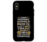 DRAG RACING: Maglietta Odore Di Gara Pneumatici Bruciati Custodia per iPhone X/XS