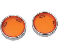 DRAG SPECIALTIES 12-0224-LA LENS T/S AMBER W/TRIM RING GHIERA FARO