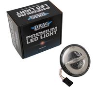 Drag Specialties Premium 7 " Riflettore Stile LED Luci Anteriori Cromo #