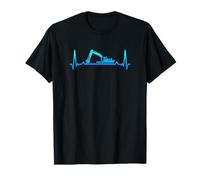 Draga Escavatore Heartbeat Marine Worker Orgoglio Maglietta