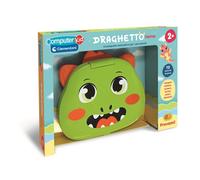 Clementoni - Computer Kid Draghetto Laptop Educativo Bambini 2+ Anni, 10 attività, Gioco Elettronico per Imparare Lettere, Numeri, Forme, Colori e Melodie, Batterie Incluse, Lingua Italiana, 16488