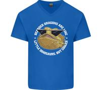 Draghi Barbuti Come Piccoli Dinosauri Maglietta In Cotone A V Per Uomo