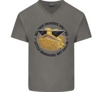 Draghi Barbuti Sono Come Piccoli Dinosauri Maglietta In Cotone A V Per Uomo