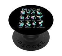 Draghi del mondo Tipi di draghi PopSockets PopGrip Adesivo
