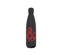 Draghi e Dungeon - Bottiglia, Borraccia in acciaio a doppia parete, capacità 500 ml, colore nero, unisex, prodotto ufficiale (CyP Brands)