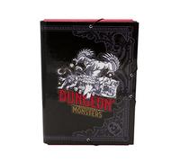 Draghi e Dungeon - Cartella per risvolti, D&D, Cartella con gomme, Archiviatore, Carpesano, Sorter, Colore nero, prodotto ufficiale (CyP Brands)