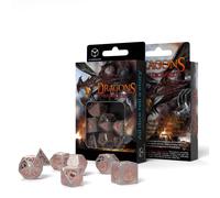 Draghi RPG Dadi Set Nebbiosa E Rame Ruolo Giochi Q-Workshop Dnd Quarzo Nuovo