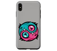 Draghi Yin Yang rosa e foglia di tè - contrasto di colore carino Custodia per iPhone XS Max