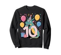 Drago 10 ° compleanno ragazzo ragazza 10 anni decimo dieci Drago Felpa