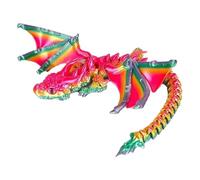 Drago a due corni arcobaleno, drago bicorna stampato 3D con ali, giunti mobili, mobilità flessibile, gradiente laser, modello popolare, giocattolo per bambini