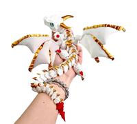 Drago a due corni con stampa 3D, drago volante a due corni con ali, articolato e mobile, effetto gradiente laser, modello popolare, giocattolo per bambini