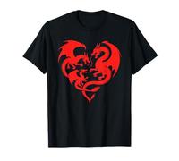 Drago A Forma di Cuore Creatura Mitica Draghi Maglietta