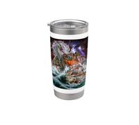 Drago acquatico gigante mostro marino fulmine rosso temp Bicchiere termico in acciaio inox doppia parete