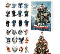 Drago Addobbi Avvento - 24 Decorazioni 2D Cuccioli Di Drago In Acrilico Per Avvento,2025 Calendario ' Per Bambini E Adulti, Ciondolo Animale Per Albero Auto Specchietto Retrovisore