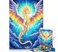 Drago alato nel cielo - Puzzle da 1000 pezzi per ragazzi - Esercitazione per lo sviluppo delle capacità di memoria - Fuga rilassante - Bordi nitidi - Accogliente regalo di Natale (50x75cm)