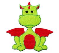 drago animale bambini - Toppe termoadesive Patch Toppa ricamate, misura: 9 x 8,4 cm