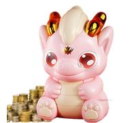 Drago Bank per bambini, Dragon Coin Bench | 2024 Figura di drago di Capodanno cinese e stoccaggio flessibile Minial Glass, Statua del drago per la decorazione di Capodanno