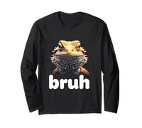 Drago Barbuto Bruh Divertente Espressione Pet Lucertola Maglia a Manica