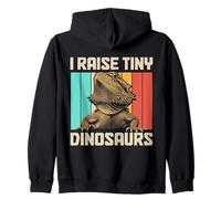 Drago Barbuto I Raise Tiny Dinosaurs Funny Rettile Amante Felpa con Cappuccio
